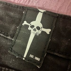 Black lip service jeans